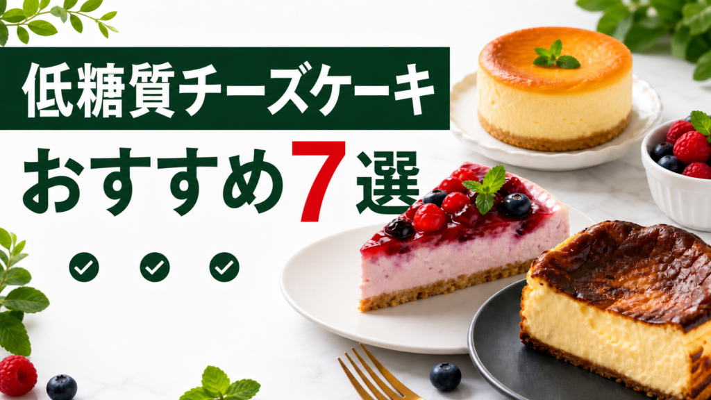 低糖質チーズケーキおすすめ7選の比較サムネイル