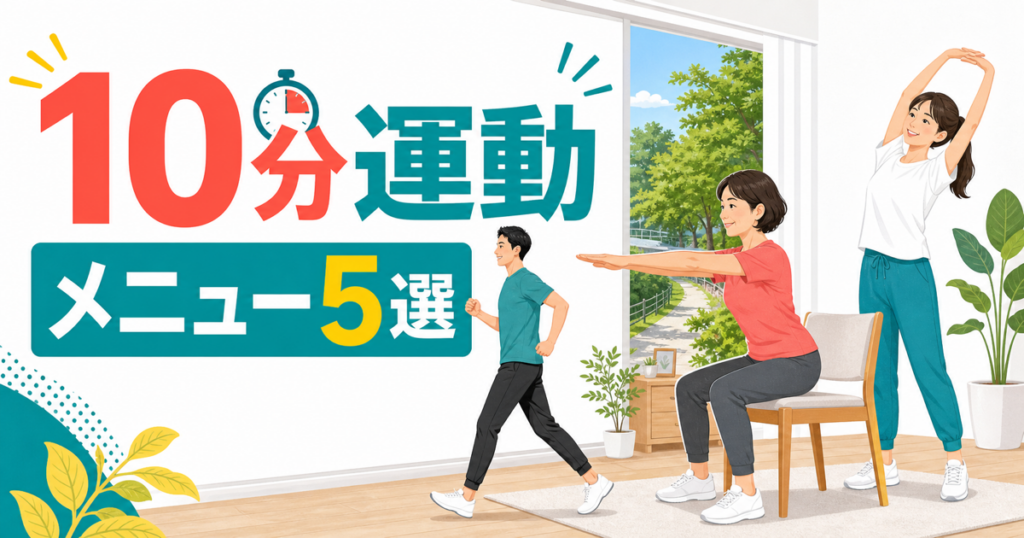 初心者向け10分運動メニュー5選のサムネイル