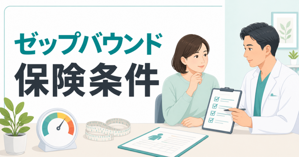 ゼップバウンドの保険適用条件を医師と確認するイラスト