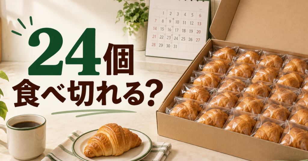 KOUBO低糖質クロワッサン24個の食べ切りペースと賞味期限